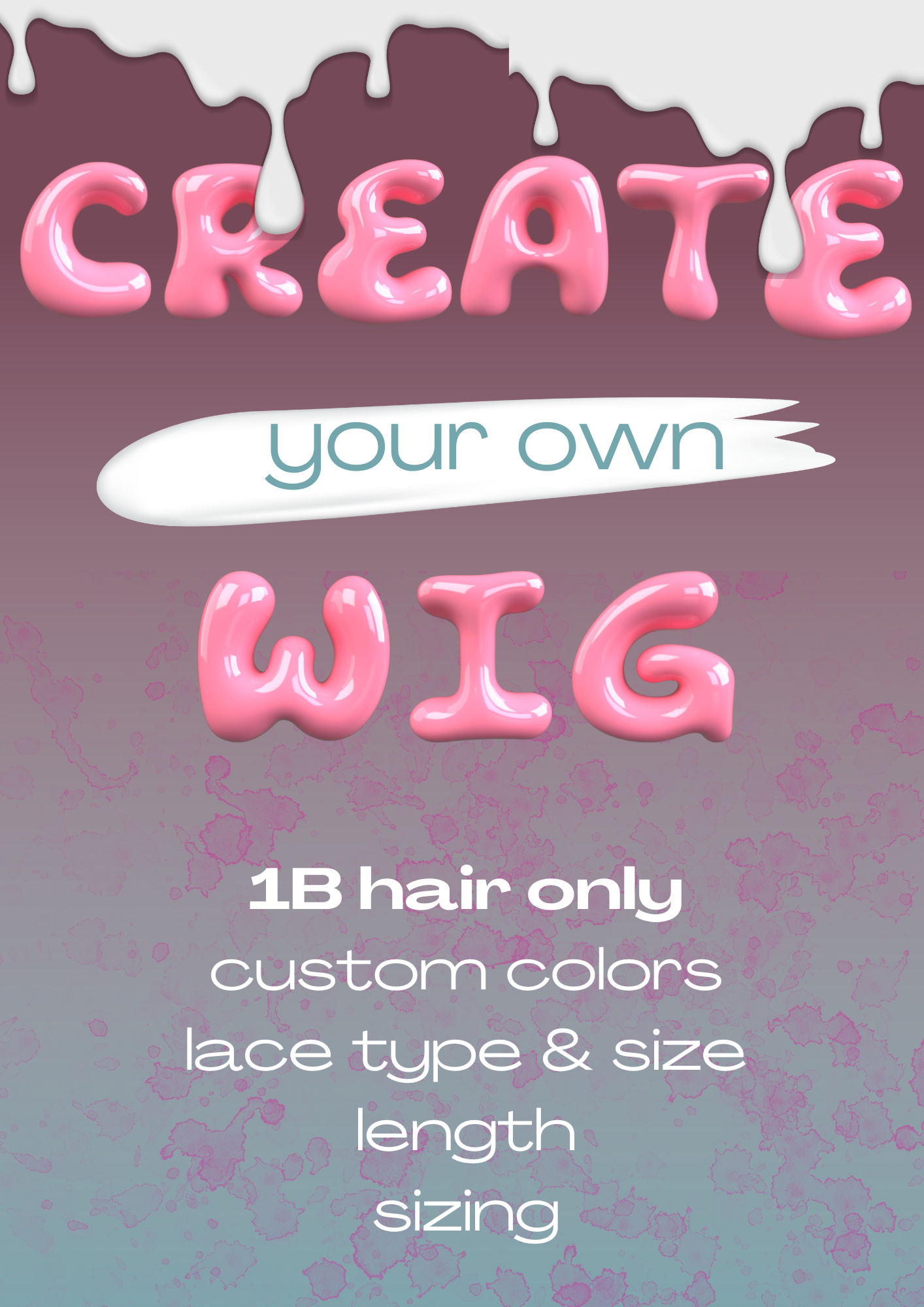 Create Your Own Wig - 1B Hair Only
